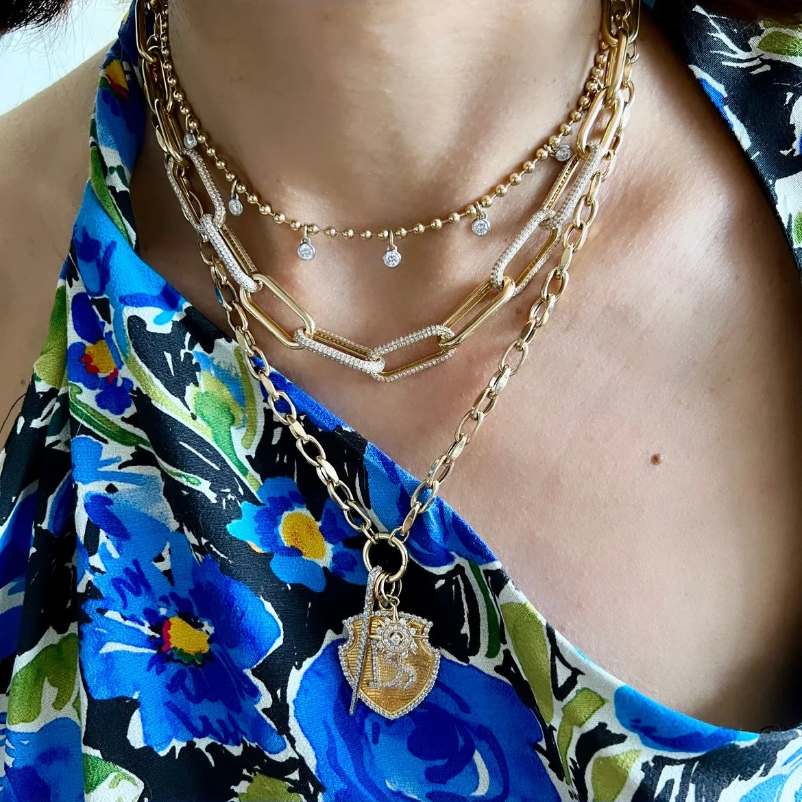14KT Gold Diamond Luxe Jumbo Kaela Link Necklace