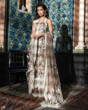 Brown Net Salwar Kameez-Suit - Sobia Nazir Festive 2019