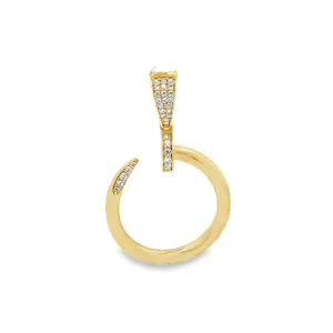 Elegant Gold Ring pendant with Zirconias 10k